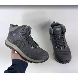 Keen Terradora II Mid Hiking Boot Women's 7.5 Magnet Ocean Wave Mesh Waterproof